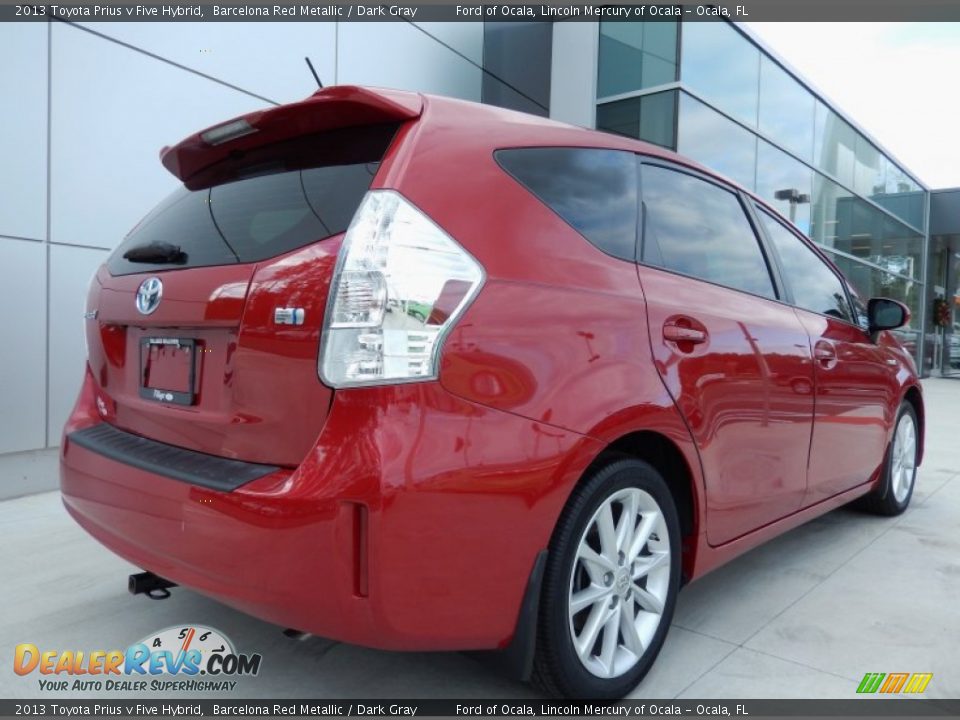 2013 Toyota Prius v Five Hybrid Barcelona Red Metallic / Dark Gray Photo #4