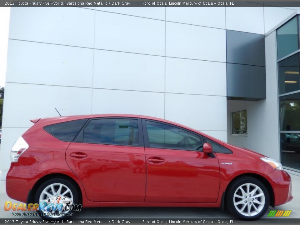 2013 Toyota Prius v Five Hybrid Barcelona Red Metallic / Dark Gray Photo #5