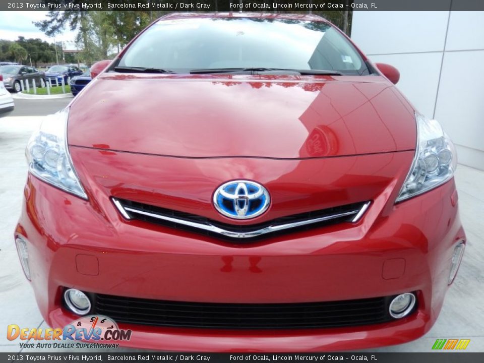 2013 Toyota Prius v Five Hybrid Barcelona Red Metallic / Dark Gray Photo #7