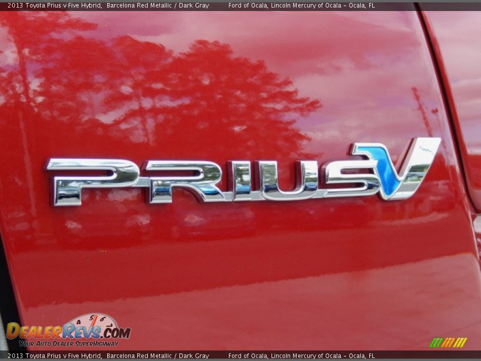 2013 Toyota Prius v Five Hybrid Barcelona Red Metallic / Dark Gray Photo #8