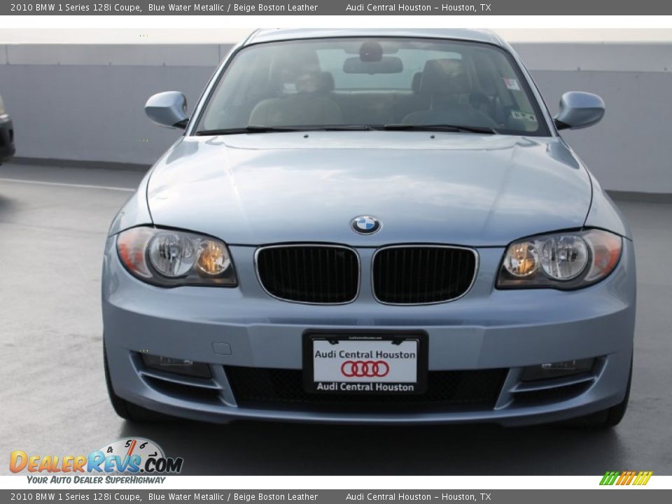 2010 BMW 1 Series 128i Coupe Blue Water Metallic / Beige Boston Leather Photo #2