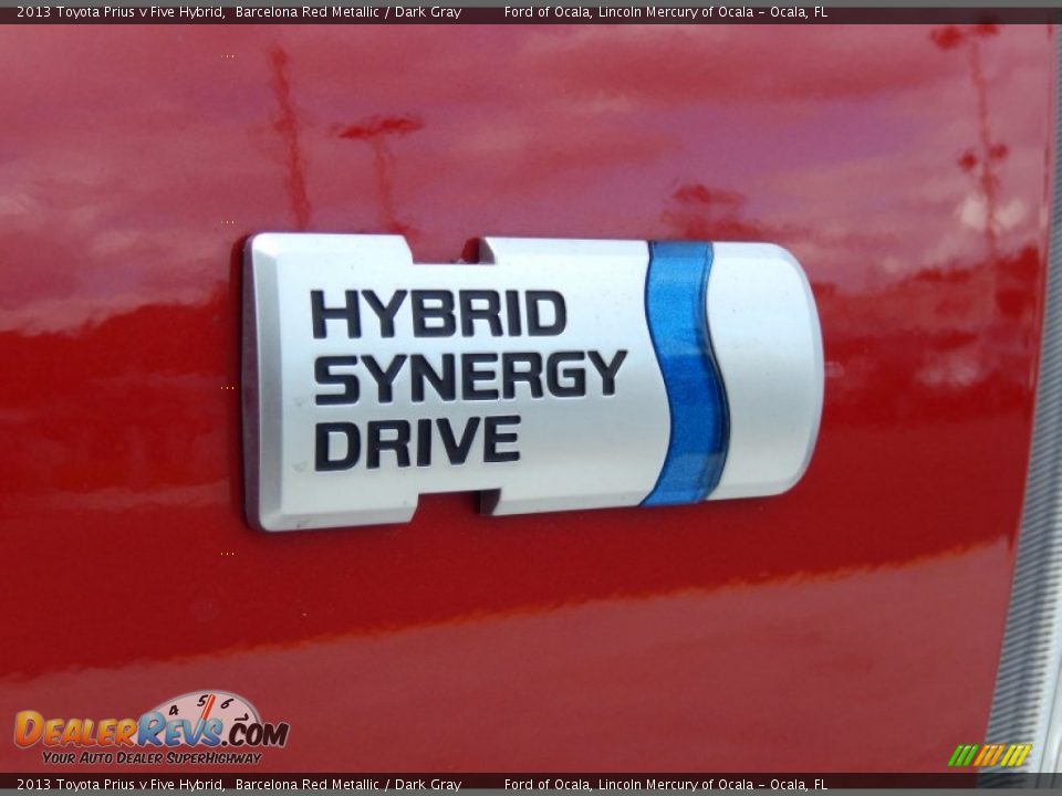 2013 Toyota Prius v Five Hybrid Barcelona Red Metallic / Dark Gray Photo #9