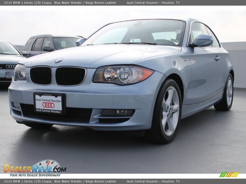 2010 BMW 1 Series 128i Coupe Blue Water Metallic / Beige Boston Leather Photo #3