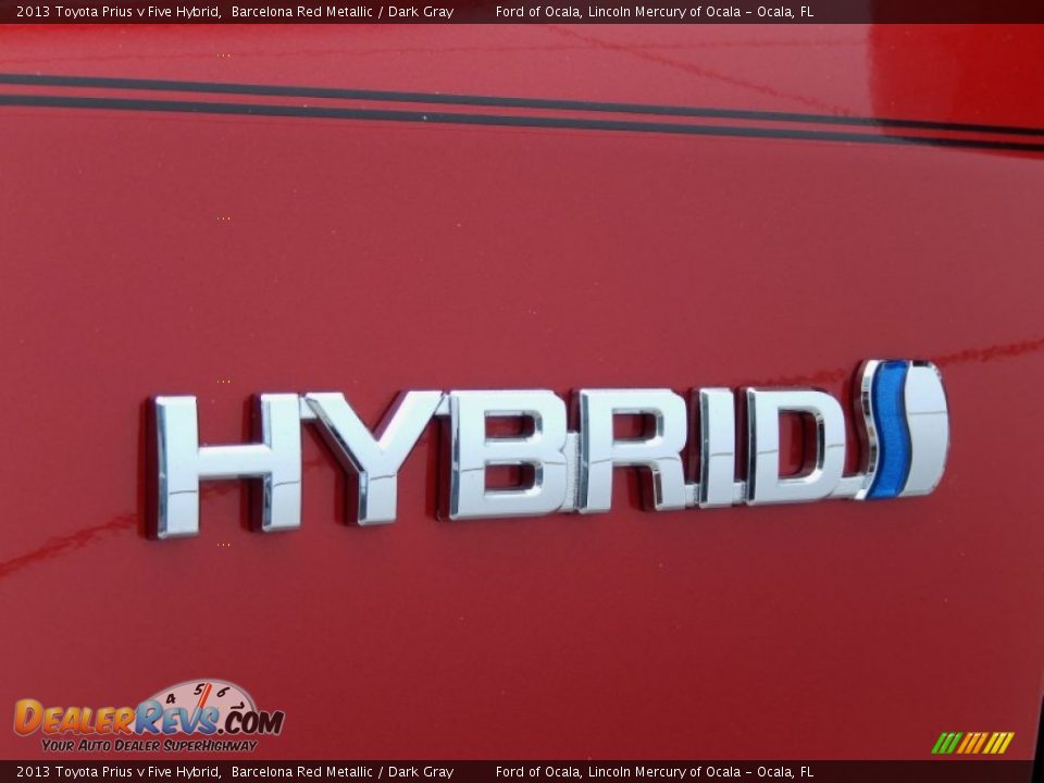 2013 Toyota Prius v Five Hybrid Barcelona Red Metallic / Dark Gray Photo #10