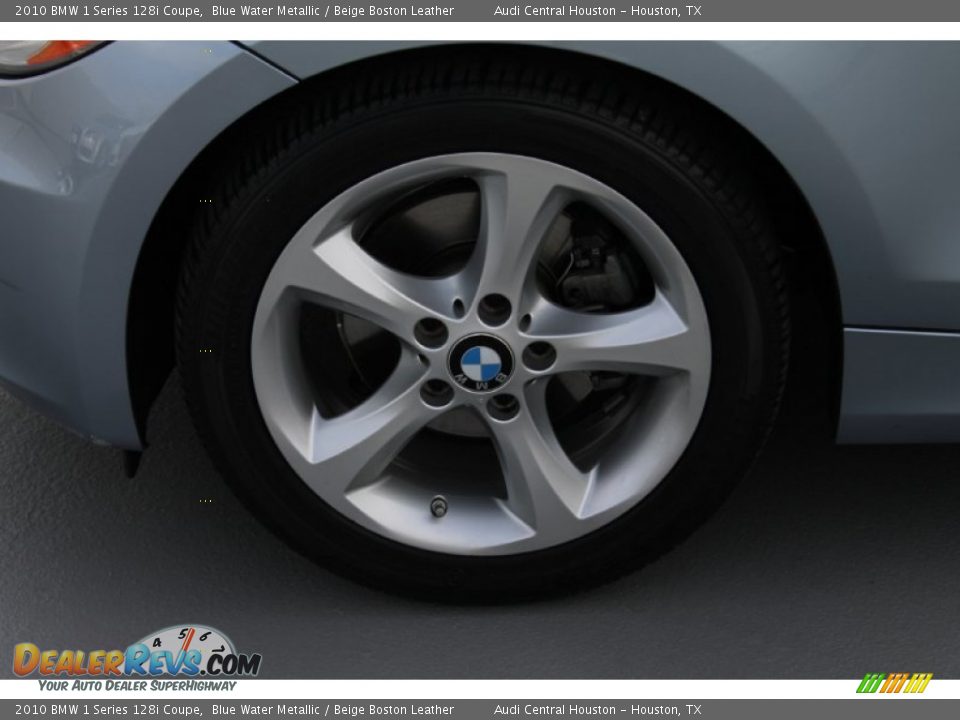 2010 BMW 1 Series 128i Coupe Blue Water Metallic / Beige Boston Leather Photo #4