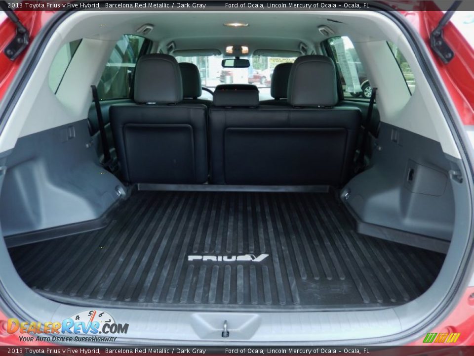 2013 Toyota Prius v Five Hybrid Barcelona Red Metallic / Dark Gray Photo #11