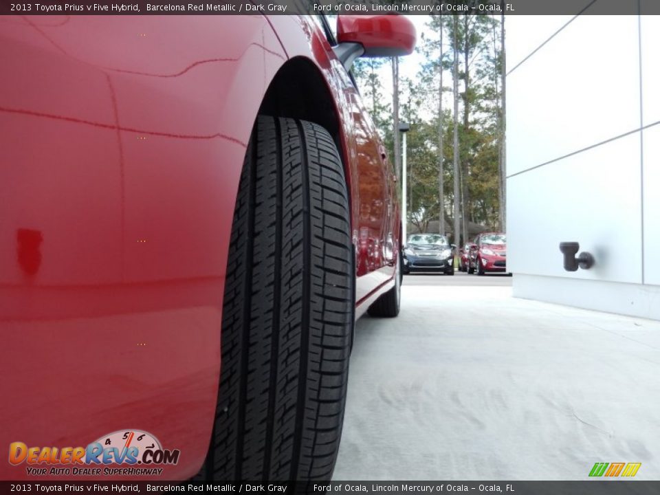 2013 Toyota Prius v Five Hybrid Barcelona Red Metallic / Dark Gray Photo #12