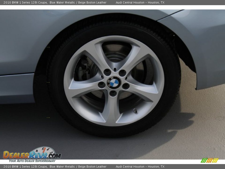 2010 BMW 1 Series 128i Coupe Blue Water Metallic / Beige Boston Leather Photo #6