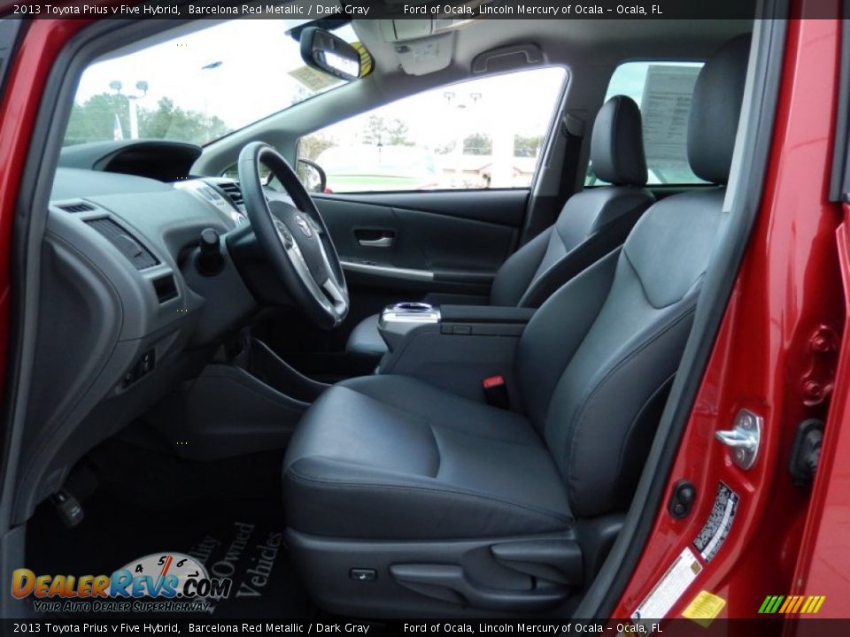 2013 Toyota Prius v Five Hybrid Barcelona Red Metallic / Dark Gray Photo #13