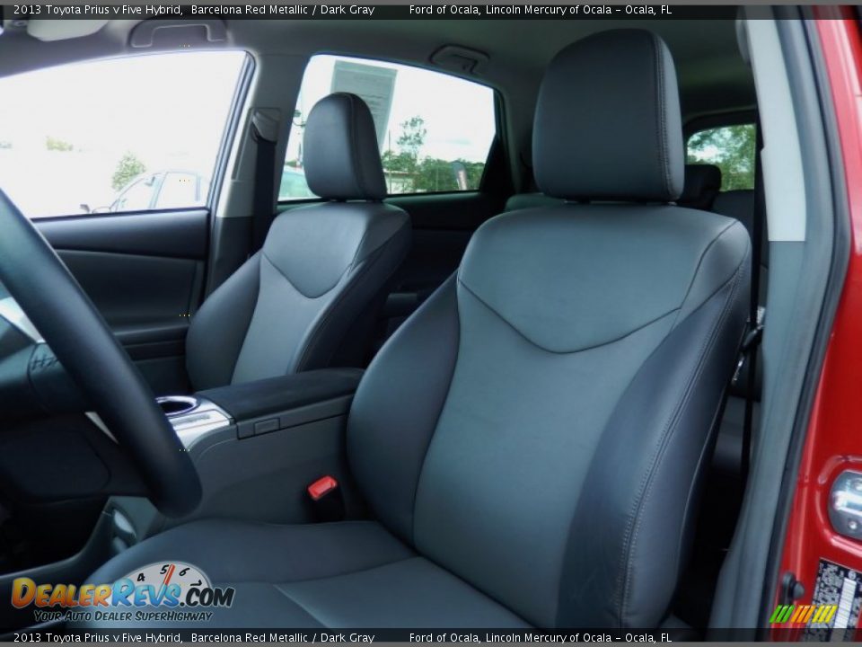 2013 Toyota Prius v Five Hybrid Barcelona Red Metallic / Dark Gray Photo #14