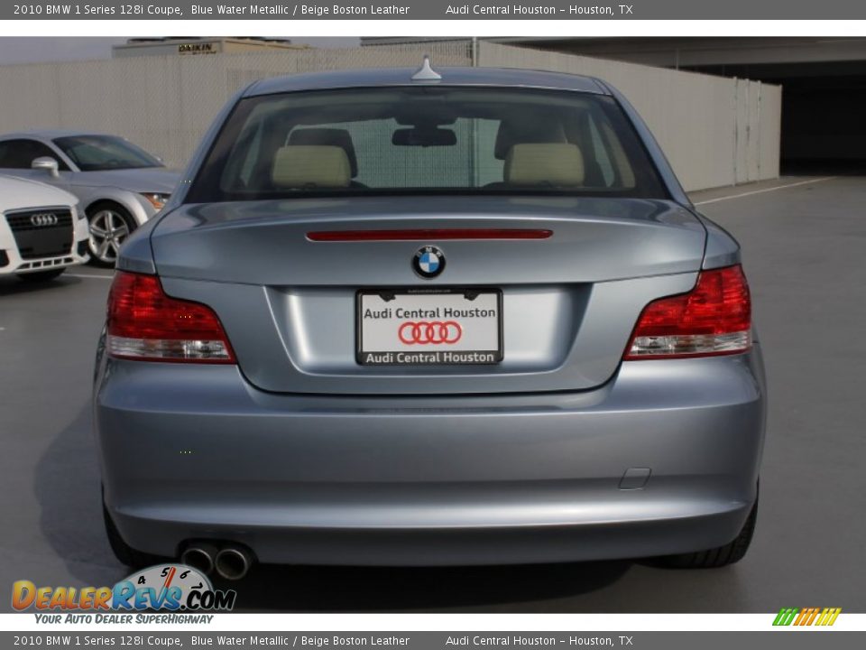 2010 BMW 1 Series 128i Coupe Blue Water Metallic / Beige Boston Leather Photo #8