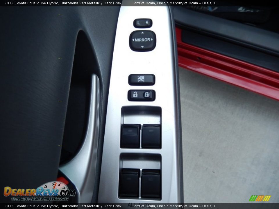 2013 Toyota Prius v Five Hybrid Barcelona Red Metallic / Dark Gray Photo #15