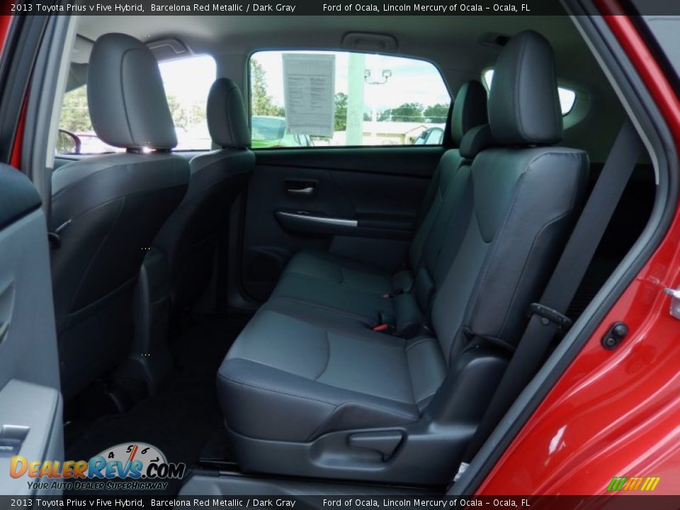 2013 Toyota Prius v Five Hybrid Barcelona Red Metallic / Dark Gray Photo #16