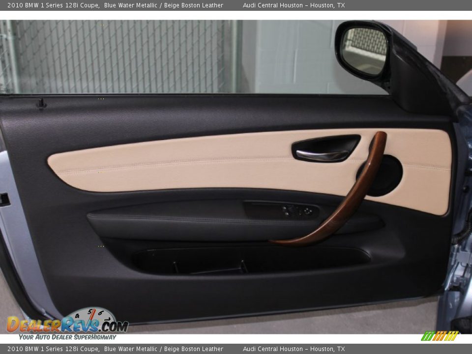 2010 BMW 1 Series 128i Coupe Blue Water Metallic / Beige Boston Leather Photo #12