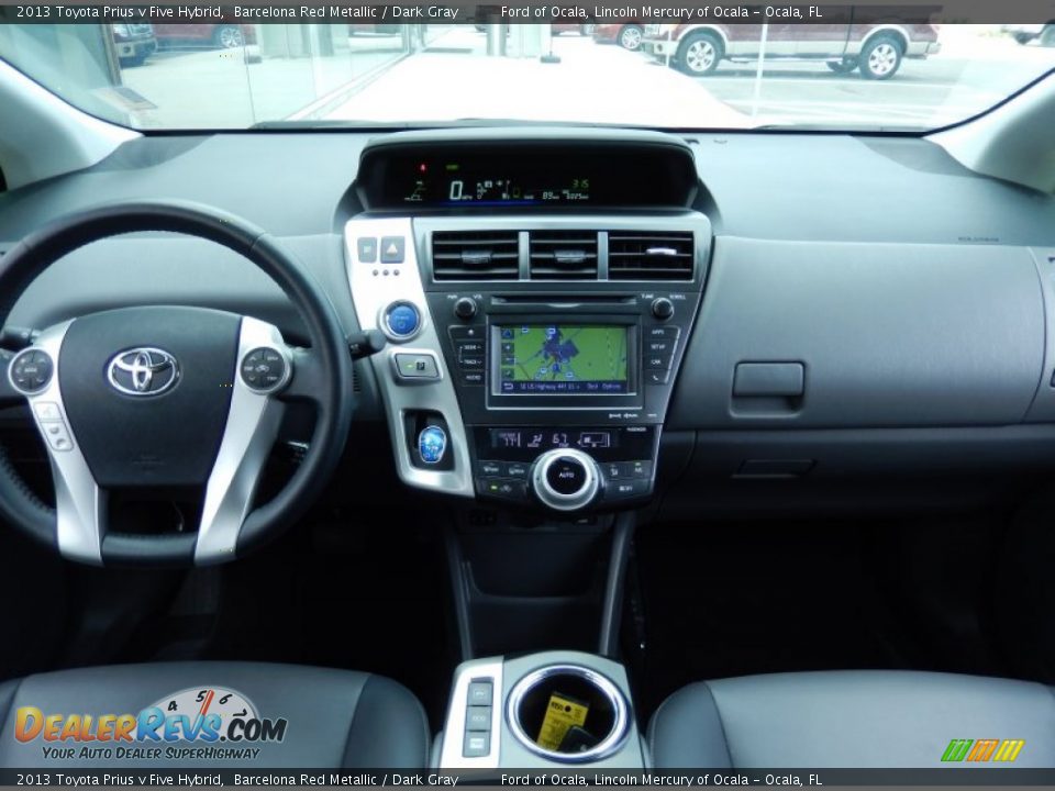 2013 Toyota Prius v Five Hybrid Barcelona Red Metallic / Dark Gray Photo #20