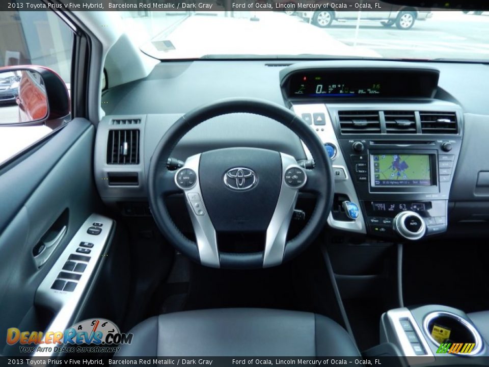 2013 Toyota Prius v Five Hybrid Barcelona Red Metallic / Dark Gray Photo #21