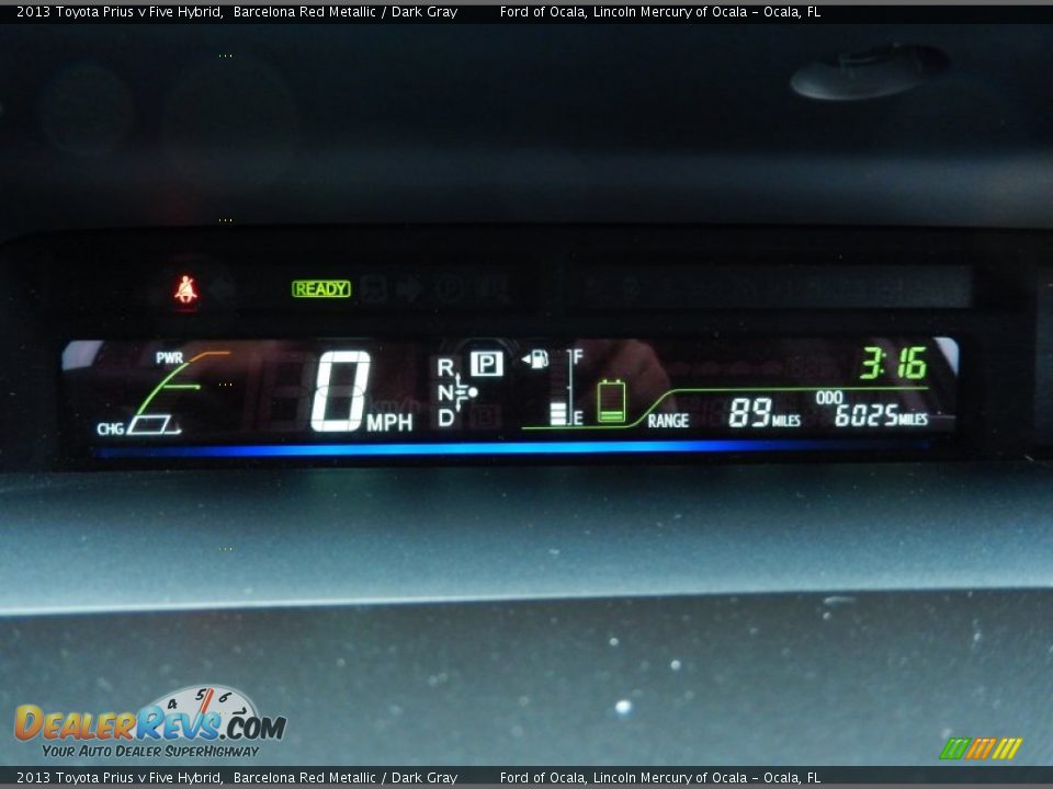 2013 Toyota Prius v Five Hybrid Barcelona Red Metallic / Dark Gray Photo #22