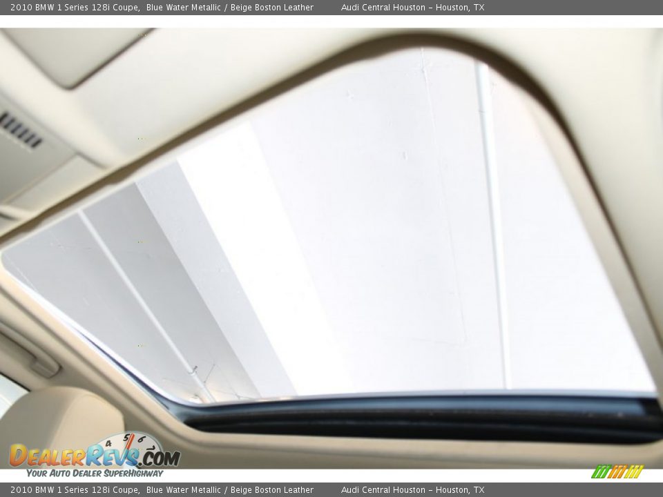 2010 BMW 1 Series 128i Coupe Blue Water Metallic / Beige Boston Leather Photo #19