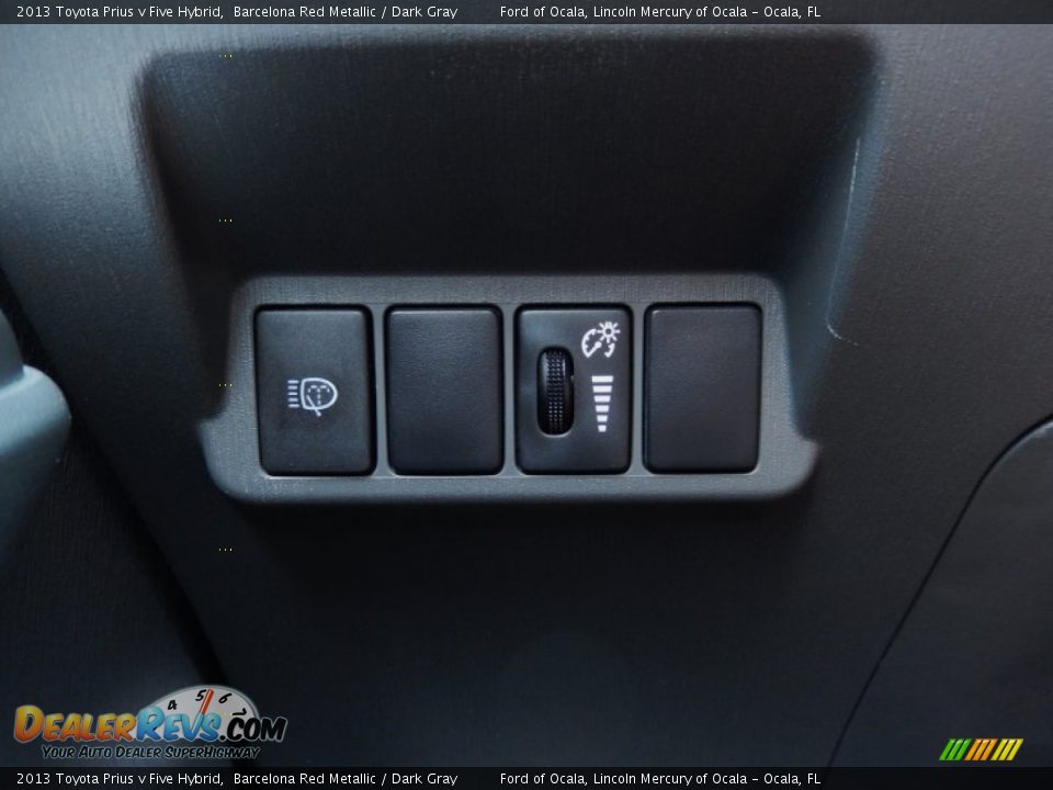 2013 Toyota Prius v Five Hybrid Barcelona Red Metallic / Dark Gray Photo #25