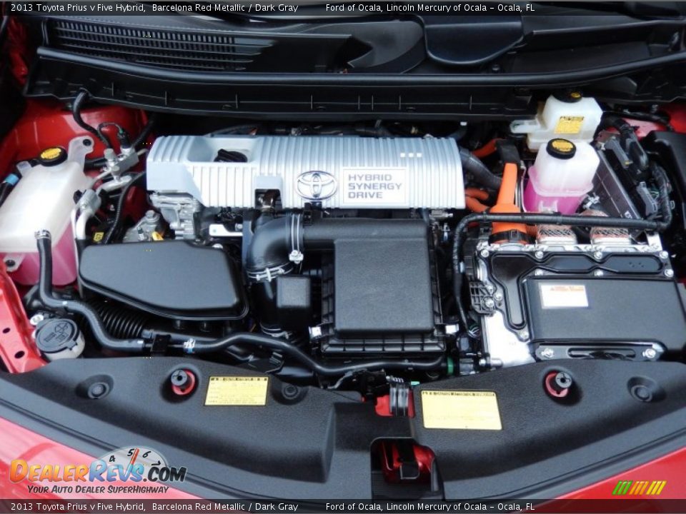 2013 Toyota Prius v Five Hybrid Barcelona Red Metallic / Dark Gray Photo #27