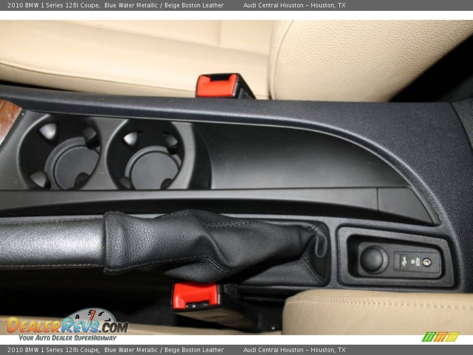 2010 BMW 1 Series 128i Coupe Blue Water Metallic / Beige Boston Leather Photo #22
