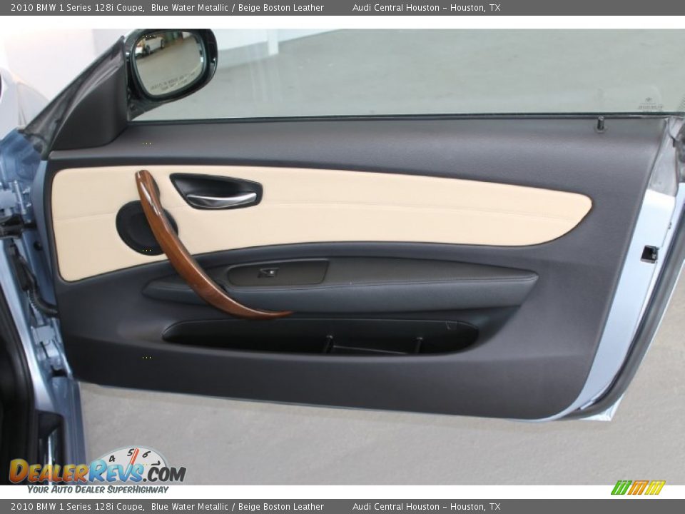 2010 BMW 1 Series 128i Coupe Blue Water Metallic / Beige Boston Leather Photo #25