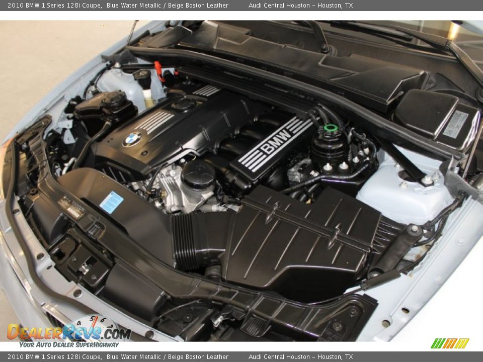 2010 BMW 1 Series 128i Coupe Blue Water Metallic / Beige Boston Leather Photo #29