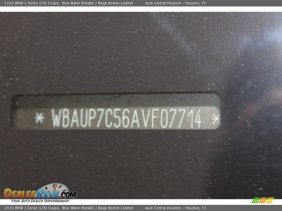 2010 BMW 1 Series 128i Coupe Blue Water Metallic / Beige Boston Leather Photo #30