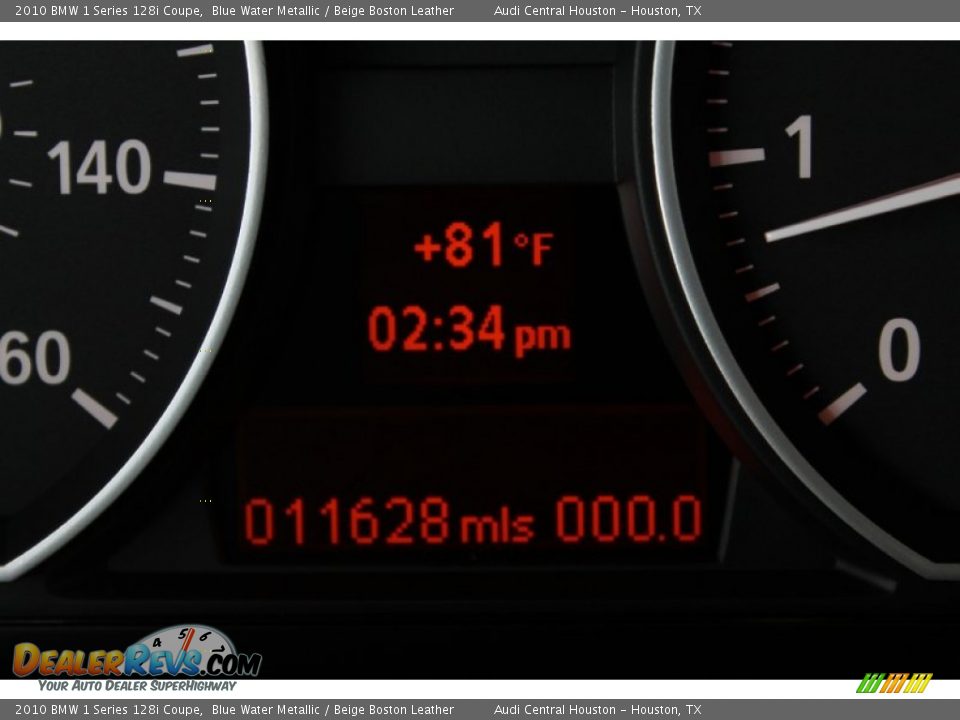 2010 BMW 1 Series 128i Coupe Blue Water Metallic / Beige Boston Leather Photo #31