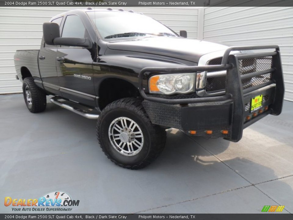 2004 Dodge Ram 2500 SLT Quad Cab 4x4 Black / Dark Slate Gray Photo #1