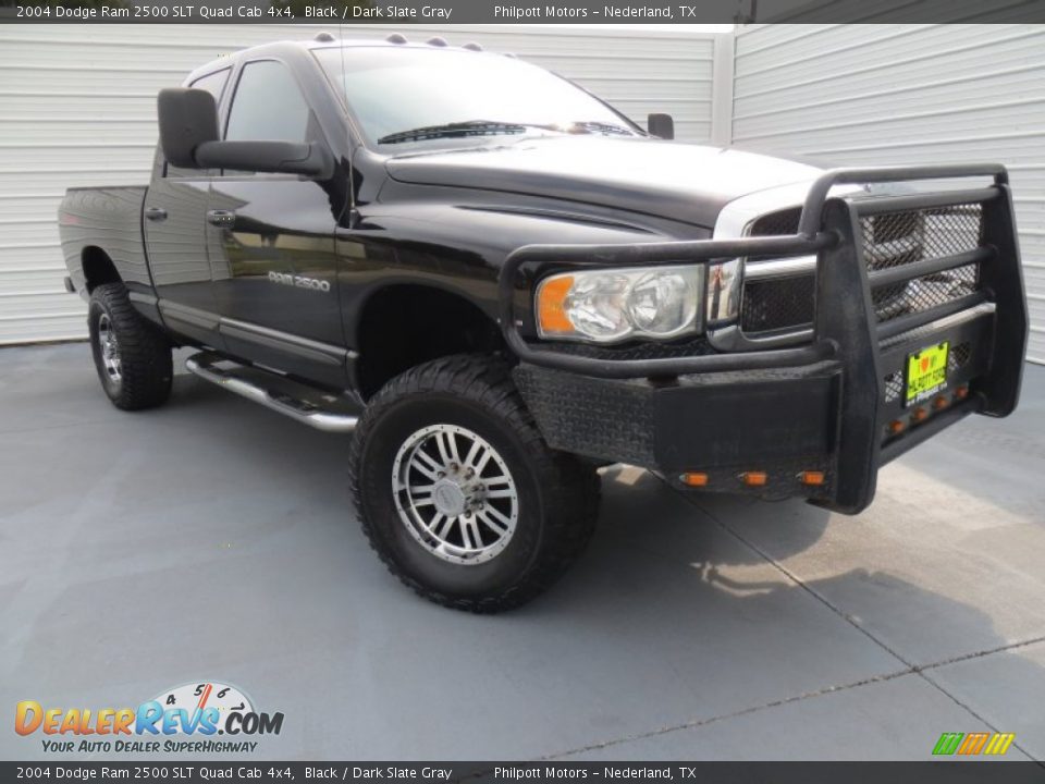2004 Dodge Ram 2500 SLT Quad Cab 4x4 Black / Dark Slate Gray Photo #2