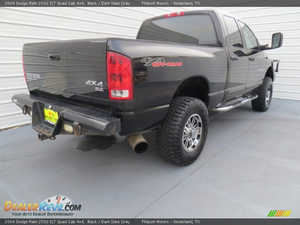 2004 Dodge Ram 2500 SLT Quad Cab 4x4 Black / Dark Slate Gray Photo #4