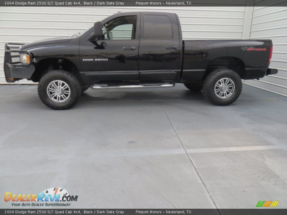 2004 Dodge Ram 2500 SLT Quad Cab 4x4 Black / Dark Slate Gray Photo #6