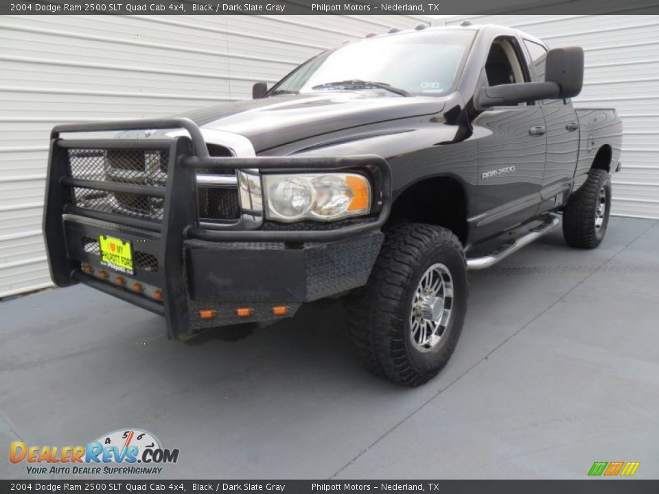 2004 Dodge Ram 2500 SLT Quad Cab 4x4 Black / Dark Slate Gray Photo #7