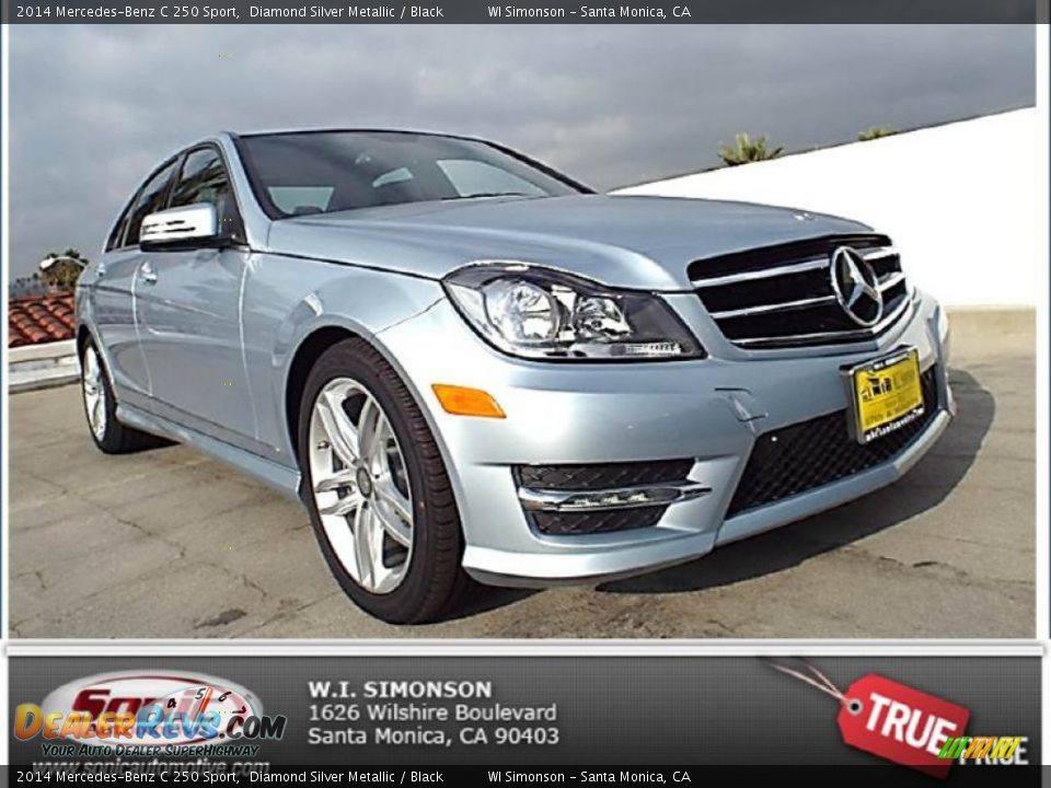 2014 Mercedes-Benz C 250 Sport Diamond Silver Metallic / Black Photo #1
