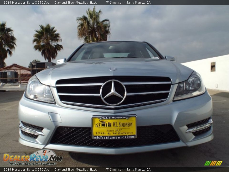 2014 Mercedes-Benz C 250 Sport Diamond Silver Metallic / Black Photo #2
