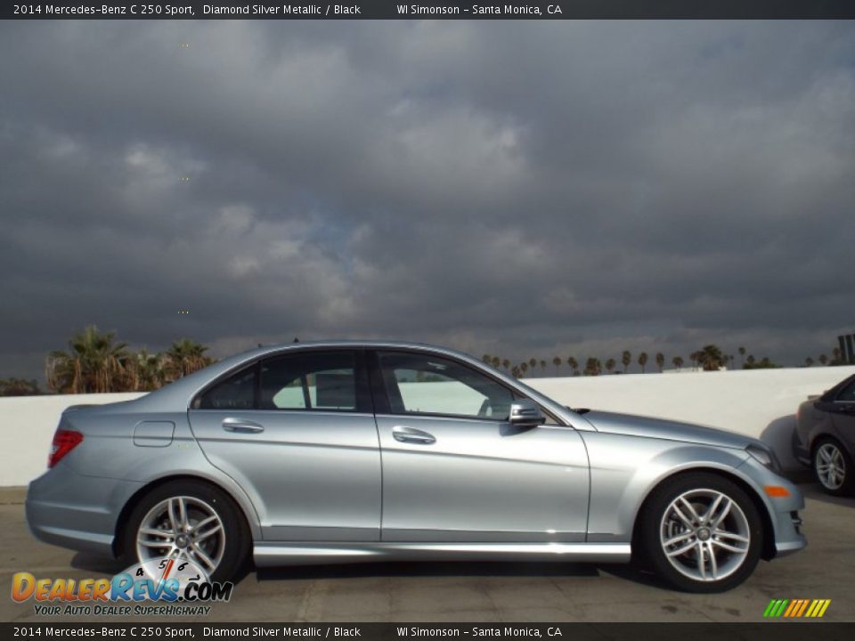 2014 Mercedes-Benz C 250 Sport Diamond Silver Metallic / Black Photo #3