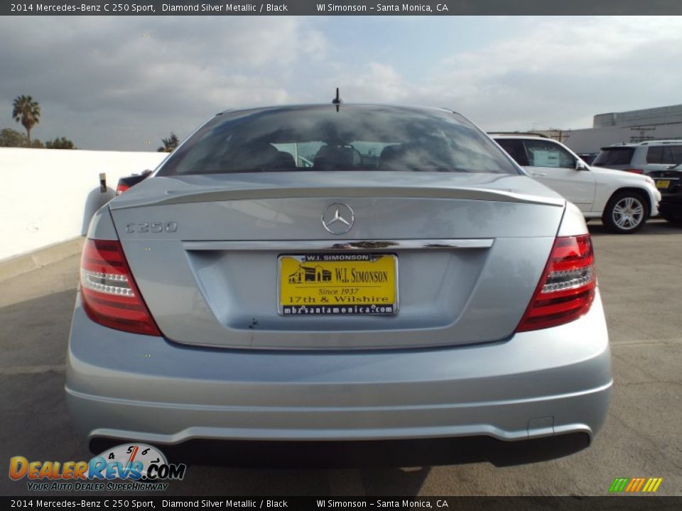 2014 Mercedes-Benz C 250 Sport Diamond Silver Metallic / Black Photo #5