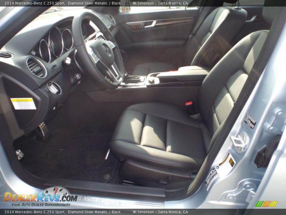 2014 Mercedes-Benz C 250 Sport Diamond Silver Metallic / Black Photo #7