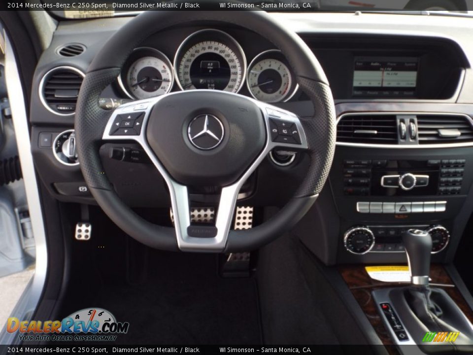 2014 Mercedes-Benz C 250 Sport Diamond Silver Metallic / Black Photo #9