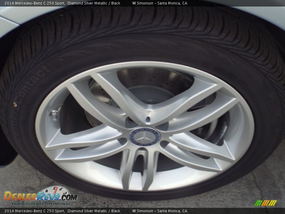 2014 Mercedes-Benz C 250 Sport Diamond Silver Metallic / Black Photo #10