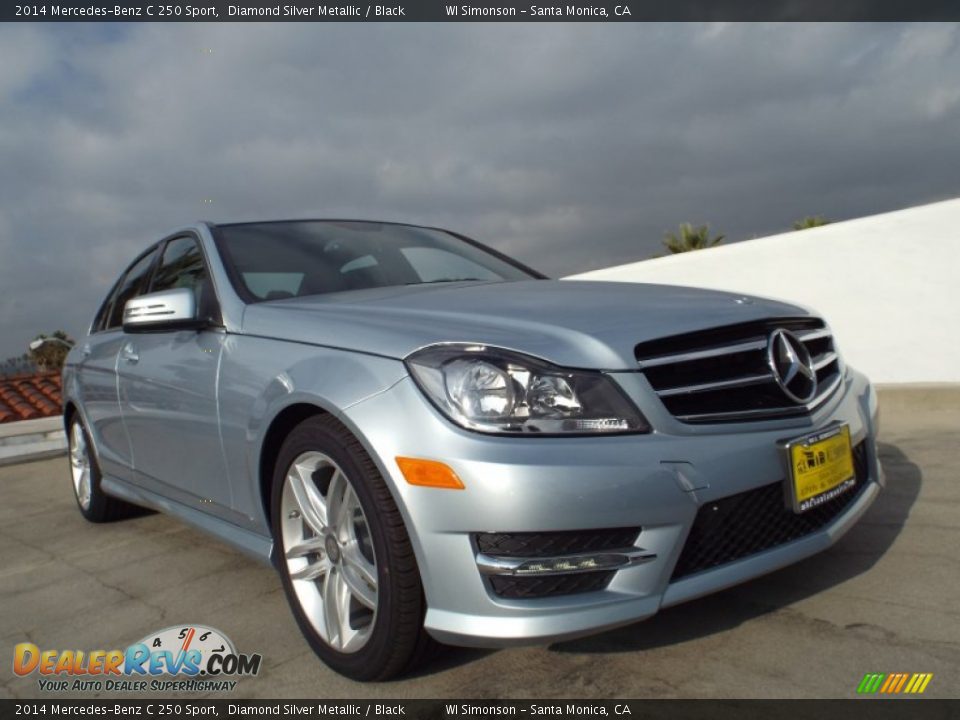 2014 Mercedes-Benz C 250 Sport Diamond Silver Metallic / Black Photo #11