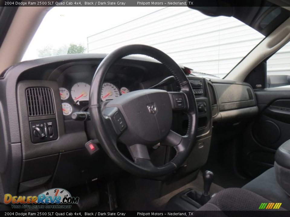 2004 Dodge Ram 2500 SLT Quad Cab 4x4 Black / Dark Slate Gray Photo #35
