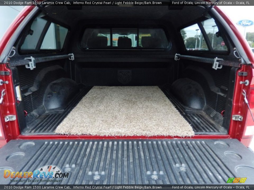 2010 Dodge Ram 1500 Laramie Crew Cab Inferno Red Crystal Pearl / Light Pebble Beige/Bark Brown Photo #11