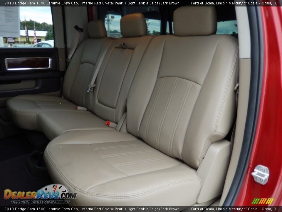 2010 Dodge Ram 1500 Laramie Crew Cab Inferno Red Crystal Pearl / Light Pebble Beige/Bark Brown Photo #17
