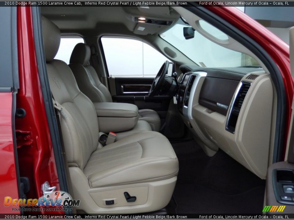 2010 Dodge Ram 1500 Laramie Crew Cab Inferno Red Crystal Pearl / Light Pebble Beige/Bark Brown Photo #18