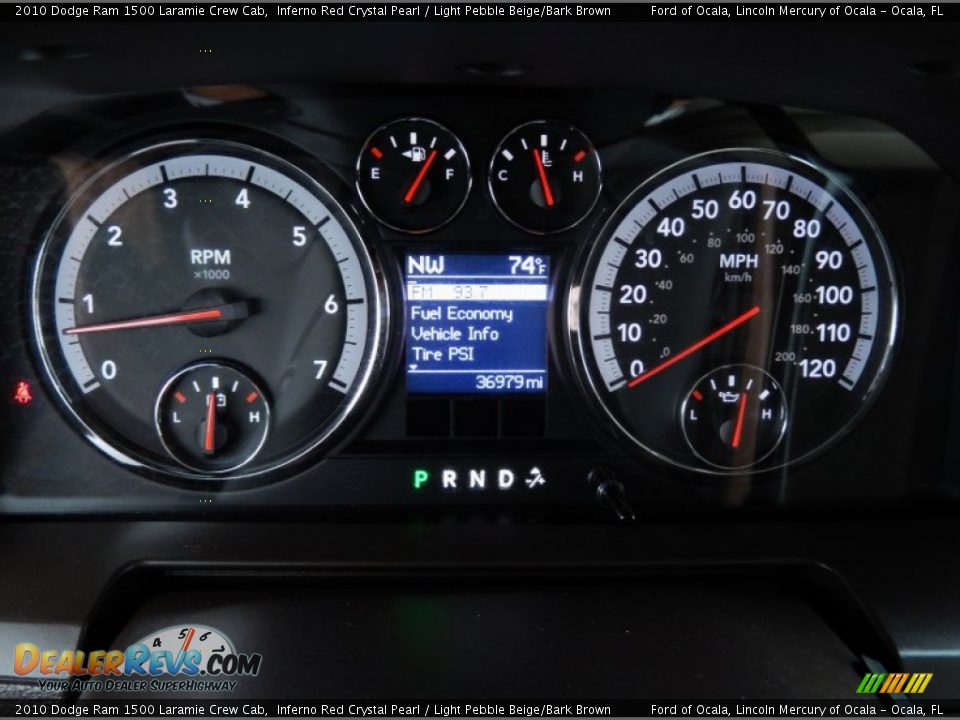 2010 Dodge Ram 1500 Laramie Crew Cab Inferno Red Crystal Pearl / Light Pebble Beige/Bark Brown Photo #22