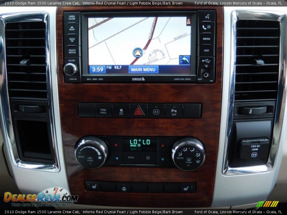 2010 Dodge Ram 1500 Laramie Crew Cab Inferno Red Crystal Pearl / Light Pebble Beige/Bark Brown Photo #23