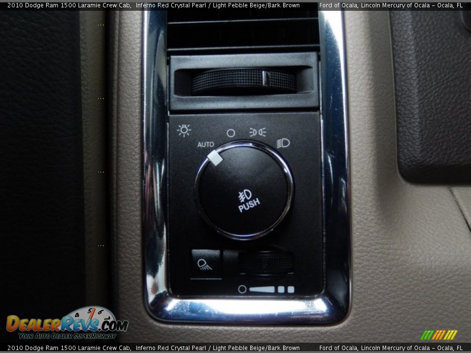 2010 Dodge Ram 1500 Laramie Crew Cab Inferno Red Crystal Pearl / Light Pebble Beige/Bark Brown Photo #25