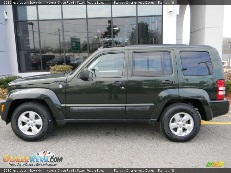 2010 Jeep Liberty Sport 4x4 Natural Green Pearl / Pastel Pebble Beige Photo #1